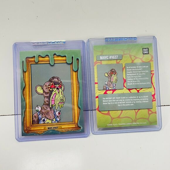 G.A.S. SERIES 2 #7 MAYC #1627 ROOKIE CARD Bored Ape YC In Hand Ready to Ship - Picture 1 of 3